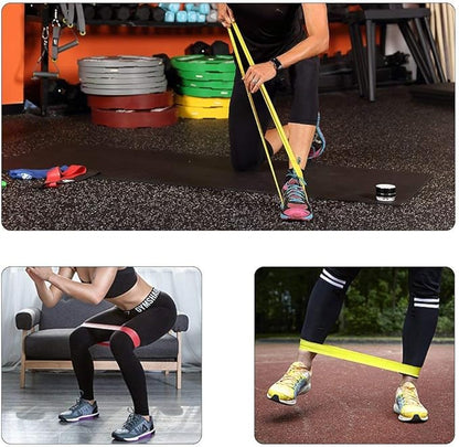 Resistance Bands Set (12pcs), Workout Bands with Handles, Door Anchor, Ankle Straps and Carry Bag, Exercise Bands for Shape Body and Home Workouts