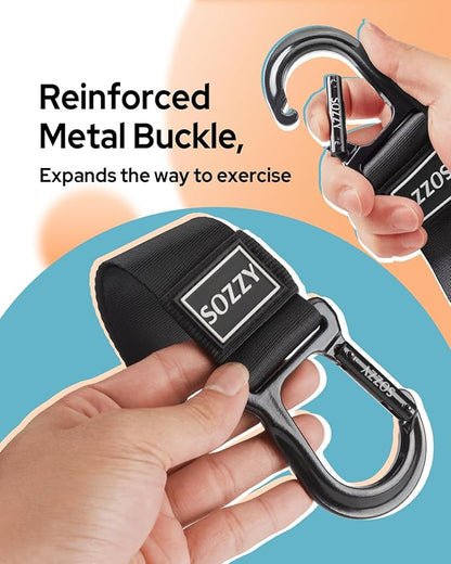 3-in-1 Door Anchor for Resistance Bands, SOZZY Heavy Duty Door Anchor with Safety Tag, Widened Thickened Webbing, Secure Stitching Great for Exercise Bands, Therapy Bands, Suspension Training