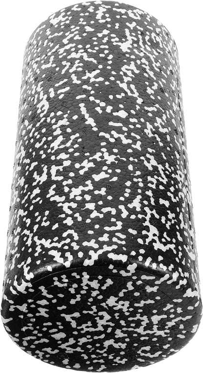 Foam Roller Massage Stick for Muscle Relaxation 30x15cm Epp Yoga Roller for Back Relief and Body Workout Black and White Fitness Exercise for Home Use