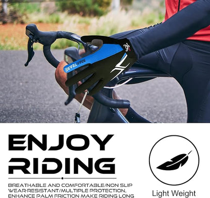 BEAST RAGE Half Finger Cycling Gloves for Men Women, Gel Padded Anti-Slip Shock Absorbing Weight Lifting Gym Gloves Cycle Mountain Bike Gloves for MTB, Biking, Hiking