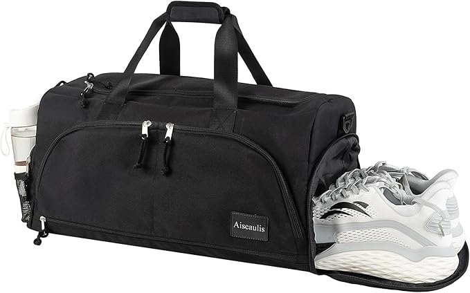 Gym Bag for Men & Women with Shoes Compartment and Wet Pocket Convertible Duffle Bag and Gym Backpack Waterproof Sports Duffel for Travel, Sports, Fitness & Workout