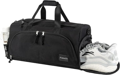 Gym Bag for Men & Women with Shoes Compartment and Wet Pocket Convertible Duffle Bag and Gym Backpack Waterproof Sports Duffel for Travel, Sports, Fitness & Workout