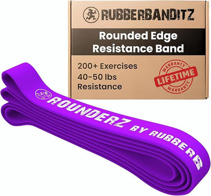 Rubberbanditz Rounded Edge Resistance Band | Compact and Light Weight Exercise Bands | Suitable for All Fitness Levels Users| Travel Friendly Resistance Bands for Working Out