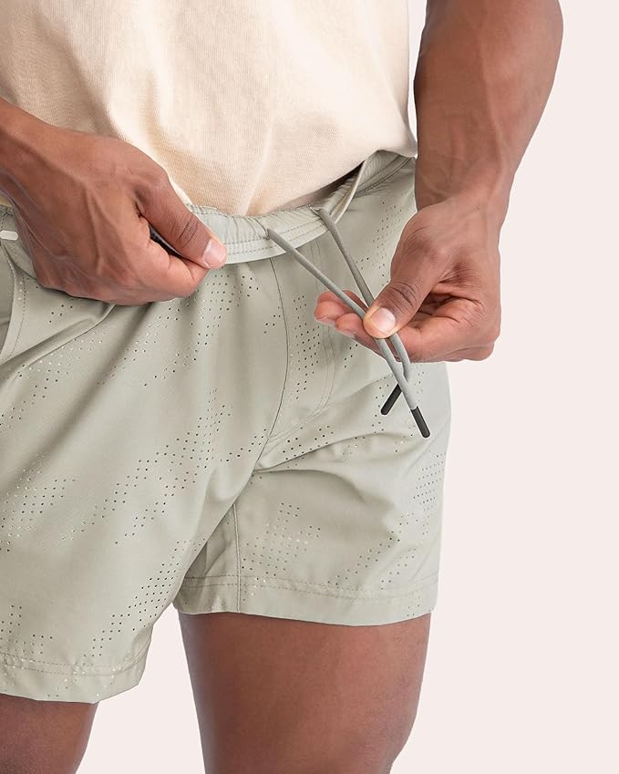 maamgic Mens Running Shorts with Compression Liner 5" Quick Dry Workout Shorts Anti-Chafe Gym Shorts 2 in 1 Athletic Shorts