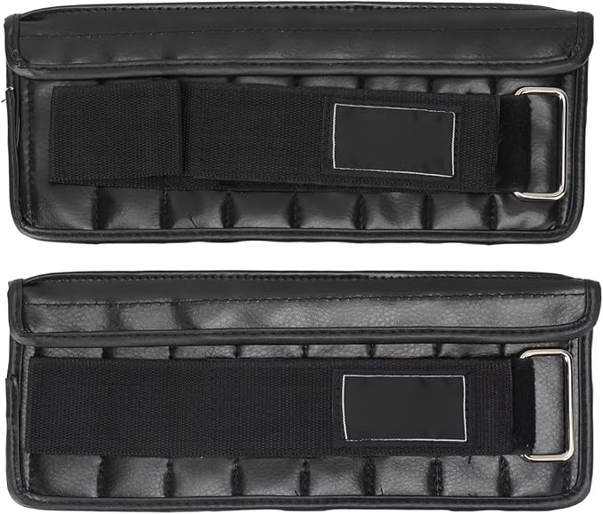 Adjustable Ankle and Wrist Weights, Imitation Leather Sandbag with 8 Compartments for Steel Plates, 1-3kg Fitness Training Equipment for Men and Women, Exercise, Running, Jogging