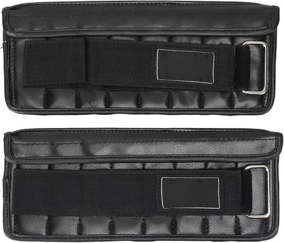 Adjustable Ankle and Wrist Weights, Imitation Leather Sandbag with 8 Compartments for Steel Plates, 1-3kg Fitness Training Equipment for Men and Women, Exercise, Running, Jogging