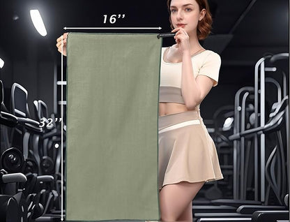 Wuwahlod Microfiber Quick-Dry Gym Towel – Ultra Absorbent, Odor-Free, Lightweight & Compact for Sports, Travel, and Fitness（16x32 inches）