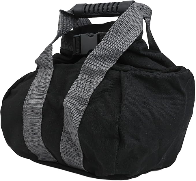 Adjustable Canvas Sandbag for Kettlebell Workout, 0-35 lbs Weight Training Fitness Bag with Ergonomic Handle, For Home Gym Yoga Strength Training