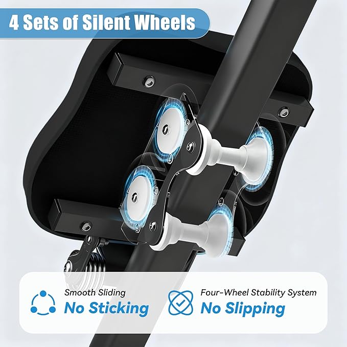 EPHESPORT Multifunctional Ab Machine, Crunch & Sit-Up Core Trainer for Stomach & Ab Workout, Adjustable & Foldable Exercise Equipment, Knee/Back Support, Full Body Workout for Home Gym