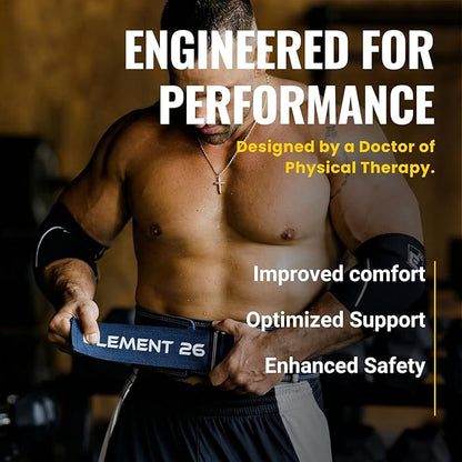 Element 26 Hybrid Leather Weight Lifting Belt for Men & Women - Self locking Adjustable Leather Belt for Powerlifting, Olympic lifting & Functional Fitness - Weight Belt, Squat Belt, Back Support