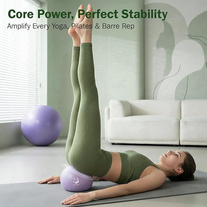 Slim Panda Pilates Ball, 9 Inch Small Exercise Ball, Anti Burst Mini Yoga Ball for Stability, Workout, Barre, Core Strength, Physical Therapy, Balance, Stretching