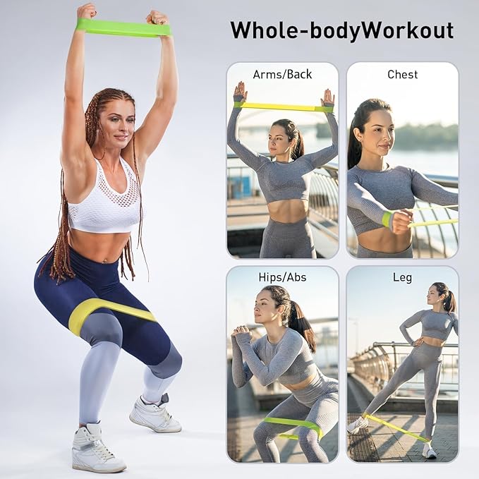 1 | 5 Pack Resistance Bands for Working Out, Workout Equipment, Exercise Bands for Home Gym & Stretching, Pilates Equipment, Fitness Equipment