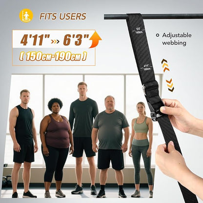 Pull Up Assistance Bands with Foot Support Pedal - Upgraded Heavy Duty Resistance Bands Adjustable Weight/Height with 80Lbs Bands&Measured Strap for Strength Training Home Gym