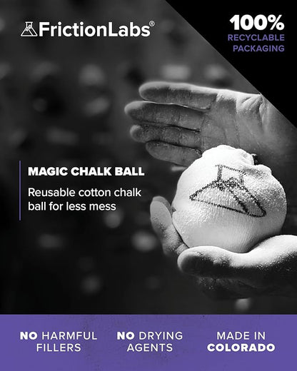 Friction Labs Gym Chalk – Magic Ball, PRO Ball (Chalk Bag Sock) | Non-Toxic Climbing Chalk for Bouldering, Gymnastics & More