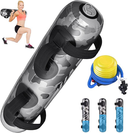 AW Foldable Adjustable Aqua Bag Exercise Water Weight Portable Strength Training Home Gym Workout Cardio Sport Fitness,Camouflage Gray,Pink,Gray