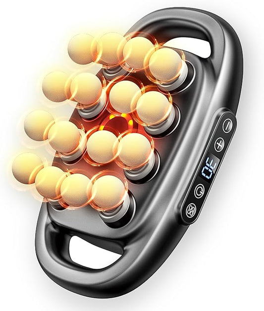 16 Head Massage Gun Deep Tissue - 2026 Upgrade 16-Drive Back Muscle Massager with 3 Modes & 30 Intensities, Portable Quiet Percussion Massager for Legs, Waist, Back, Neck, Buttocks Muscles Pain Relief