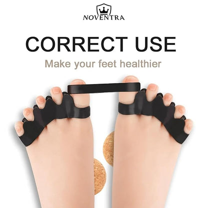 Foot Recovery Kit - Toe Spacers, Cork Massage Ball & Resistance Bands for Plantar Fasciitis Relief, Bunion Correction, Foot Pain, Yoga & Stretching - Post Workout Massage - Travel Pouch Included