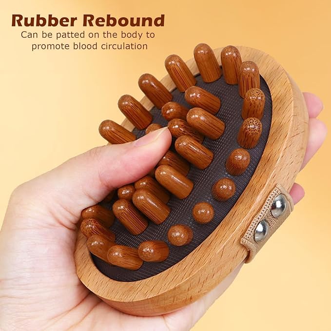 Large Fascia Massage Blaster Tool for Cellulite, Myofascial Release, Muscle Knots, Trigger Points, Cellulite Massager Tool for Body Tension Relief Promote Lymphatic Circulation Wood