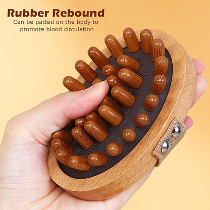 Large Fascia Massage Blaster Tool for Cellulite, Myofascial Release, Muscle Knots, Trigger Points, Cellulite Massager Tool for Body Tension Relief Promote Lymphatic Circulation Wood