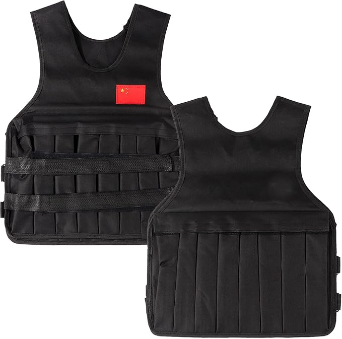 Adjustable Weighted Vest Men Women, Running Weighted Vests Strength Training Weight Vests Fitness Weight Vest with Shoulder Pads for Walking Strength Training Fitness, 20kg Loading
