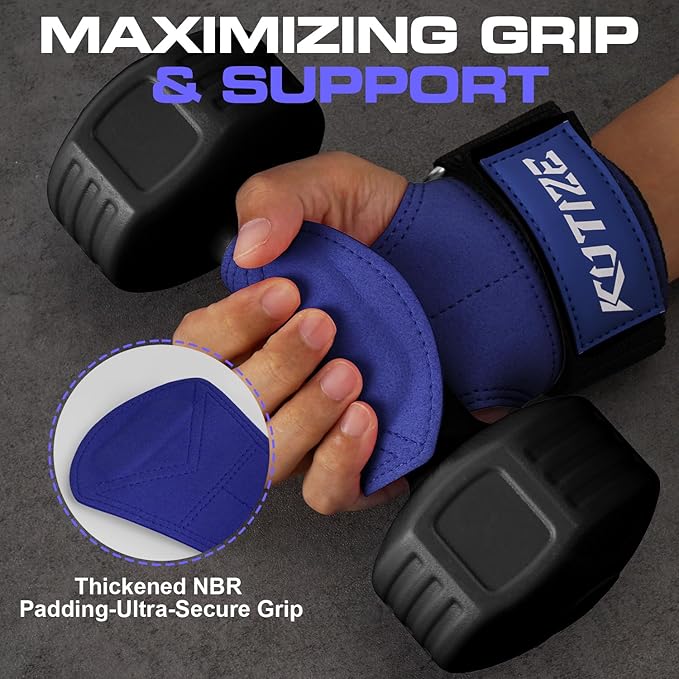 Lifting Straps, Weight Lifting Wrist Wraps for Weightlifting, Heavy Powerlifting, Deadlifts, Rows, Pull Ups, Adjustable Neoprene Padded Gym Workout Strength Training Wrist Hooks for Men/Women