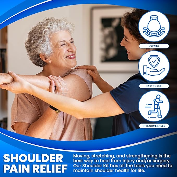 RangeMaster All in one Shoulder Strengthening and Home Therapy Basic Kit │ Physical Therapy Tool │ Aids in Recovery and Increasing Mobility │ Comprehensive Exercise Guide