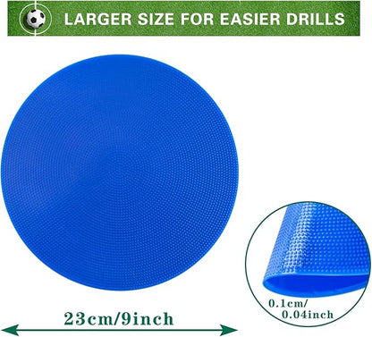 Spot Markers 4.72 Inch 9 Inch Non Slip Rubber Floor Markers Flat Field Cones Poly Dots for Soccer Basketball Sports Speed Agility Training and Drills