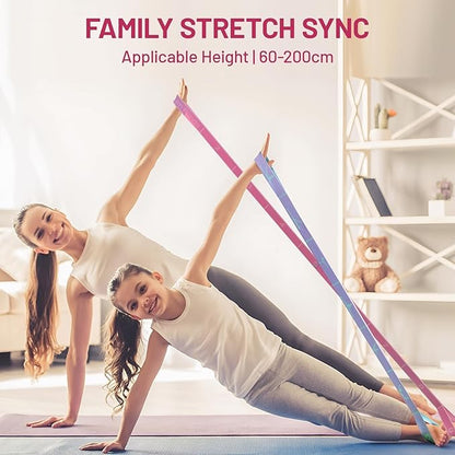 Slim Panda Stretch Strap, Multi-Loop for Physical Therapy,Elastic Yoga Stretching Strap for Dance,Yoga, Pilates & Gymnastics Exercise, Ballet Stretching Band for Flexibility, Leg Stretching
