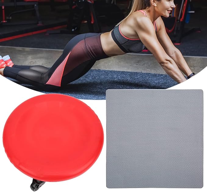 4 Wheel Abdominal Muscle Plate, Abdominal Exerciser Slide Disc, PVC Wheels with Smooth Bearings for Multi - Directional Workouts, Home Fitness Equipment for Core Str