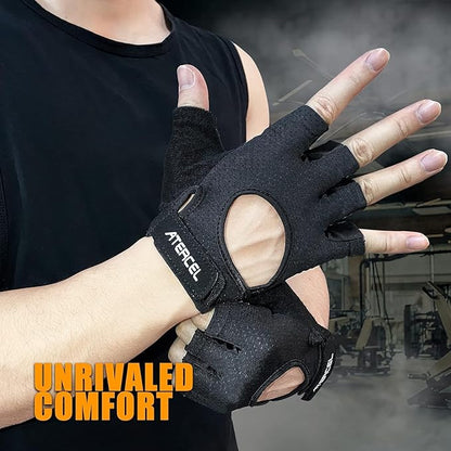 ATERCEL Weight Lifting Gloves Full Palm Protection, Workout Gloves for Gym, Cycling, Exercise, Climbing, Breathable, Super Lightweight for Mens and Women