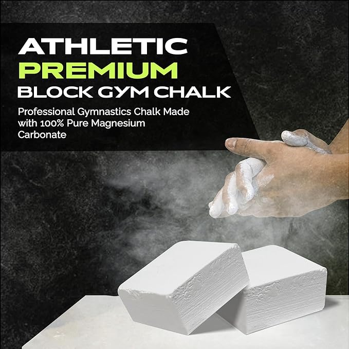 Rage Fitness Gym Chalk Block (2oz), Magnesium Carbonate Athletic Chalk Block for Excellent Grip, Gym Workout Grip Chalk, Weightlifting, Gymnastics, Rock Climbing White