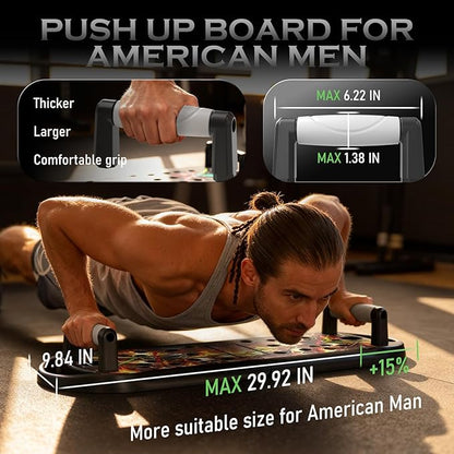 Push Up Board Fitness, Workout Home Gym Equipment, 20 in 1 Exercise Pushup Bar Handles for Floor, Strength Training Equipment for Men