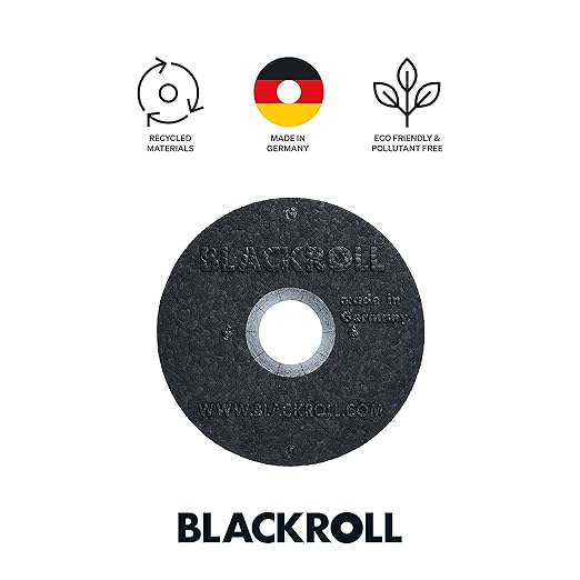 BLACKROLL - Standard Foam Roller - Myofascial Trigger Point Release, Back Massage, Perfect for Yoga, Home Workouts, Muscle Recovery, Black
