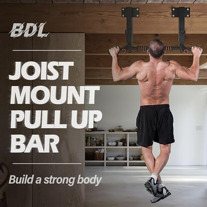BDL Wall Mounted Pull Up Bar Chin Up bar Multifunctional Dip Station for Indoor Home Gym Workout, Power Tower Set Training Equipment Fitness Dip Stand Supports to 440 Lbs