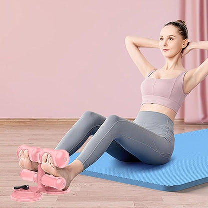 Sit Up Bar, Portable Sit Up Exercise Equipment with 2 Strong Suction Cups and Adjustable Foot Holder, Abdominal Core Trainer for Home Gym, Sit-Up Assistant Device for Abs Workouts & Core Exercises