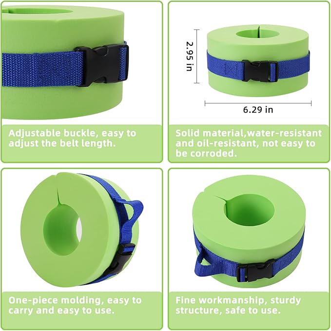 Carperipher Water Aerobics Set for Aquatic Exercise, Pool Fitness Equipment Foam Water Dumbbell Set, New Upgrade Aquatic Dumbbells and Foam Swim Aquatic Cuffs, Water Workout Fitness Tool