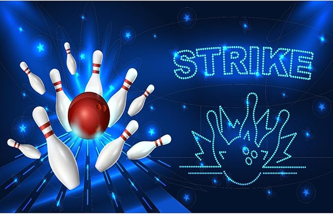 Bowling Backdrop Bowling Party Relaxation Entertainment Photography Background Let's Strike Up Some Fun Background Decorations Bowling Theme Cake Table Decor Banner Photo Studio Props 20x10ft