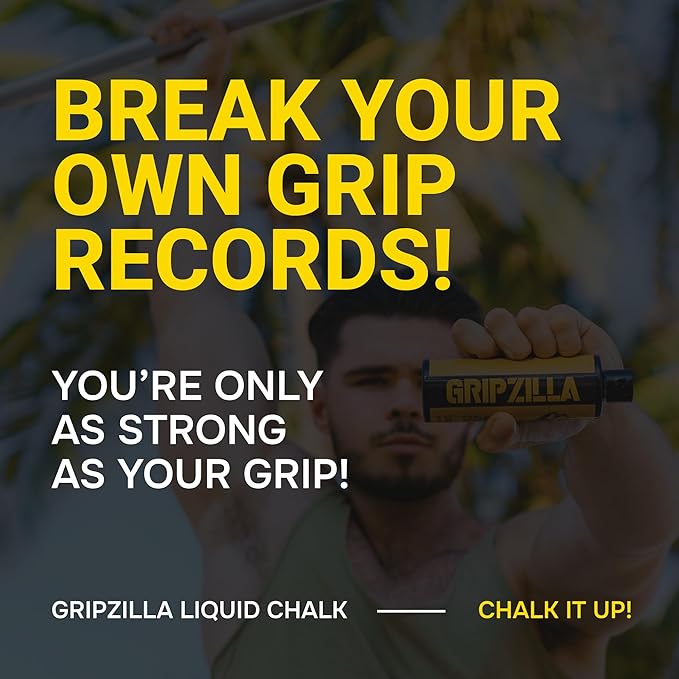 GRIPZILLA Liquid Chalk Kit Gym Chalk for Weight Lifting, Rock Climbing, Pole Grip, Bouldering, Powerlifting, Ball, Gymnastics, Sports, and Workout- Cheer Chalk - Package May Vary