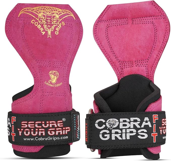 Cobra Grips PRO Weight Lifting Gloves Heavy Duty Straps Alternative with Power Lifting Hooks Padded Wrist Support for Deadlifts & Bodybuilding