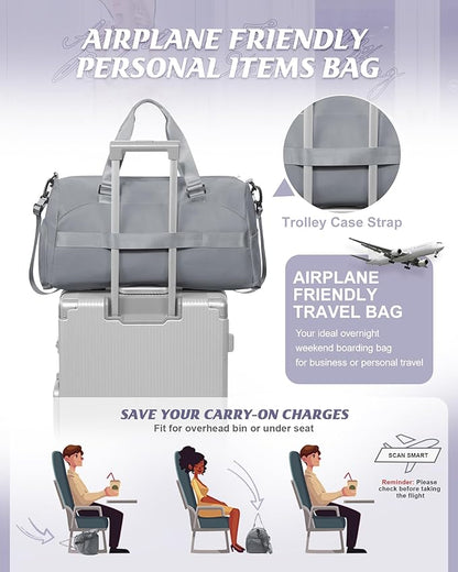 Gym Bag Womens,Travel Duffel Carry on Bag Sport Tote Bag Weekend Overnight Bag