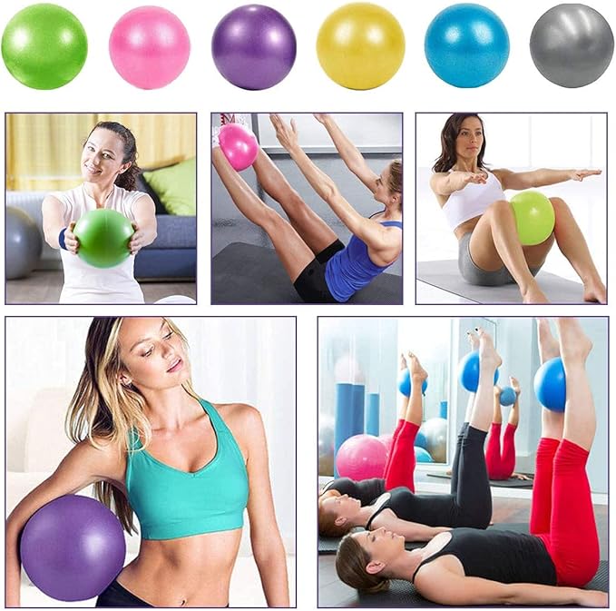 Mini Yoga Balls 6 Inch Exercise Pilates Therapy Balance Micropore Ball Barre Equipment for Home Stability Training Physical Core Training