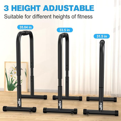 RELIFE Dip Station Functional Heavy Duty Dip Bar Parallette Push Up Stand