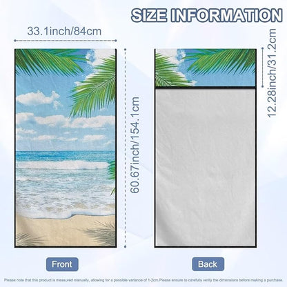 Bulopur Hawaiian Car Seat Towel Cover Absorbent Soft Palm Tree Beach Towel Car Seat Covers Front Seats Running Post Workout Sweatproof Yoga Towels Blanket