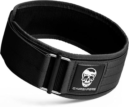 Gymreapers Quick Locking Weight Lifting Belt for Men Gym Belt for Powerlifting Deadlift Belt with 4 Inch Neoprene Metal Buckle Back Support Weightlifting Belt Women