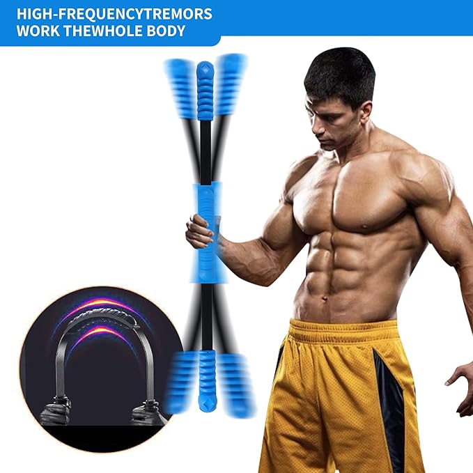 Fitness Bar for Workout,Elastic Exercise Bar, Vibration Weight Stick,Fat Buring Workout Bar for Yoga Pilates Sports,Core Strength Training,Arm Shoulder Stretch at Home Gym.