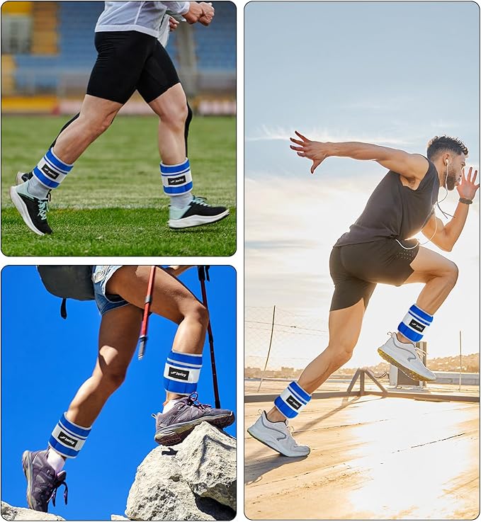 Adjustable Ankle Weights for Women Men 1 2 4 5 6 8 10 LBS 1 Pair Leg Weights Wrist Hand Arm Weights with Removable Weight Strength Training Weight for Walking Running Gym Fitness Physical Therapy