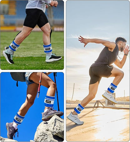Adjustable Ankle Weights for Women Men 1 2 4 5 6 8 10 LBS 1 Pair Leg Weights Wrist Hand Arm Weights with Removable Weight Strength Training Weight for Walking Running Gym Fitness Physical Therapy