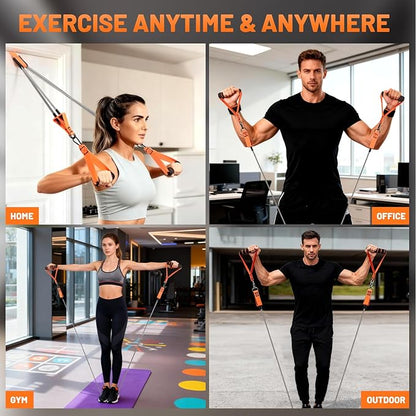 Heavy Duty Resistance Bands Set with Handles, Ankle Straps & Door Anchor – 300LBS Exercise Bands for Home Gym, Muscle Training, Physical Therapy, Yoga, Full Body Workout for Men & Women