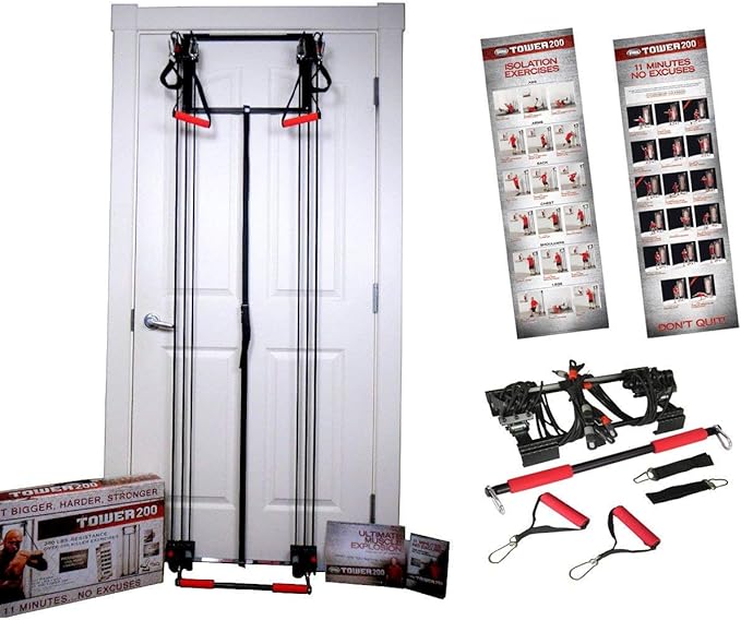 Body by Jake Tower 200 Complete Door Gym Full Body Workouts Fitness Exercise