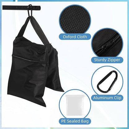 12 Pack Sandbags Weight Bags for Photography Equipments, Photography Sand Weight Bags, Heavy Duty Sandbags for Backdrop Stand, Outdoor Canopy, Photo Tripod,Pop up Tent, Umbrella Base (Black)